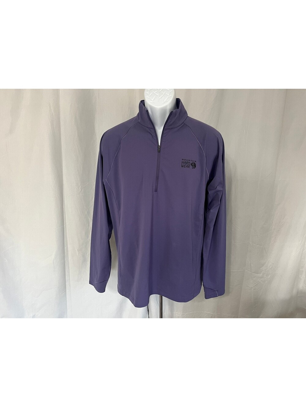 Mountain Hardwear Men's Purple Black 1/2 Zip Pullover Jacket Shirt Large L